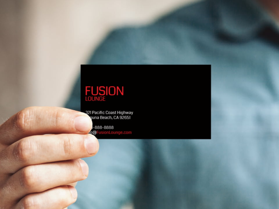 high end restaurant business card