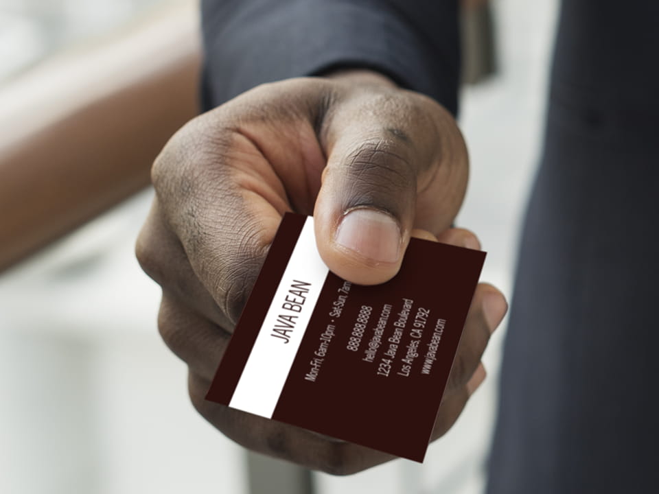coffee shop business card design